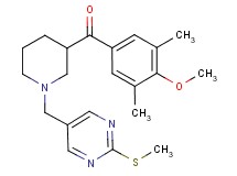 (4-methoxy-3,5-dimethylphenyl)(1-{[2-(methylthio)-5-pyrimidinyl]methyl}-3-piperidinyl)methanone