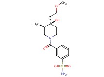 3-{[(3R*,4R*)-4-hydroxy-4-(2-methoxyethyl)-3-methyl-1-piperidinyl]carbonyl}benzenesulfonamide