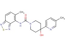 4-hydroxy-N-(5-methyl-2,1,3-benzothiadiazol-4-yl)-4-(5-methylpyridin-2-yl)piperidine-1-carboxamide