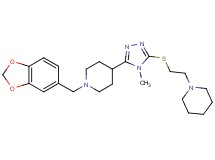 1-(1,3-benzodioxol-5-ylmethyl)-4-(4-methyl-5-{[2-(1-piperidinyl)ethyl]thio}-4H-1,2,4-triazol-3-yl)piperidine