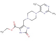 ethyl 5-{[4-(2,5-dimethylpyrimidin-4-yl)piperazin-1-yl]methyl}-2-oxo-2,3-dihydro-1H-imidazole-4-carboxylate