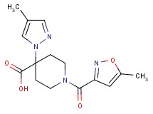 1-[(5-methylisoxazol-3-yl)carbonyl]-4-(4-methyl-1H-pyrazol-1-yl)piperidine-4-carboxylic acid