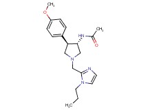N-{(3S*,4R*)-4-(4-methoxyphenyl)-1-[(1-propyl-1H-imidazol-2-yl)methyl]-3-pyrrolidinyl}acetamide