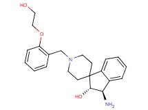 (2R*,3R*)-3-amino-1'-[2-(2-hydroxyethoxy)benzyl]-2,3-dihydrospiro[indene-1,4'-piperidin]-2-ol