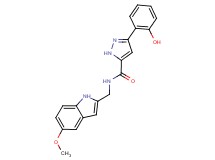 3-(2-hydroxyphenyl)-N-[(5-methoxy-1H-indol-2-yl)methyl]-1H-pyrazole-5-carboxamide