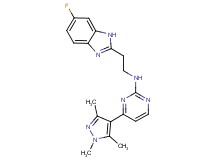N-[2-(6-fluoro-1H-benzimidazol-2-yl)ethyl]-4-(1,3,5-trimethyl-1H-pyrazol-4-yl)pyrimidin-2-amine