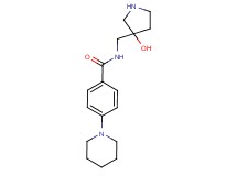 N-[(3-hydroxy-3-pyrrolidinyl)methyl]-4-(1-piperidinyl)benzamide hydrochloride