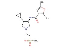 N-{rel-(3R,4S)-4-cyclopropyl-1-[2-(methylsulfonyl)ethyl]-3-pyrrolidinyl}-2,5-dimethyl-3-furamide hydrochloride