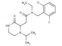 N-(2-chloro-6-fluorobenzyl)-N-ethyl-2-(1-isopropyl-3-oxo-2-piperazinyl)acetamide