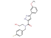 N-(4-fluorobenzyl)-N-(2-hydroxyethyl)-3-(3-methoxyphenyl)-1H-pyrazole-5-carboxamide