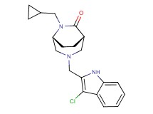 (1S*,5R*)-3-[(3-chloro-1H-indol-2-yl)methyl]-6-(cyclopropylmethyl)-3,6-diazabicyclo[3.2.2]nonan-7-one