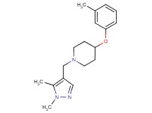 1-[(1,5-dimethyl-1H-pyrazol-4-yl)methyl]-4-(3-methylphenoxy)piperidine