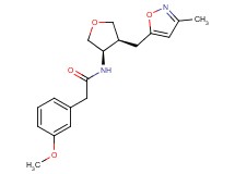 2-(3-methoxyphenyl)-N-{(3R*,4S*)-4-[(3-methylisoxazol-5-yl)methyl]tetrahydrofuran-3-yl}acetamide