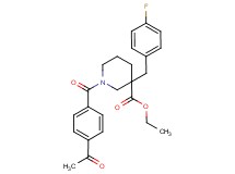 ethyl 1-(4-acetylbenzoyl)-3-(4-fluorobenzyl)-3-piperidinecarboxylate