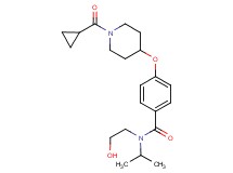 4-{[1-(cyclopropylcarbonyl)-4-piperidinyl]oxy}-N-(2-hydroxyethyl)-N-isopropylbenzamide