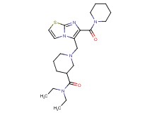 N,N-diethyl-1-{[6-(1-piperidinylcarbonyl)imidazo[2,1-b][1,3]thiazol-5-yl]methyl}-3-piperidinecarboxamide