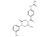 N-(4-{[2-methyl-4-(3-methylphenyl)-5-oxo-1-piperazinyl]carbonyl}phenyl)acetamide