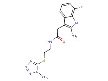 2-(7-fluoro-2-methyl-1H-indol-3-yl)-N-{2-[(1-methyl-1H-tetrazol-5-yl)thio]ethyl}acetamide