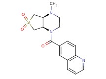 6-{[(4aS*,7aR*)-4-methyl-6,6-dioxidohexahydrothieno[3,4-b]pyrazin-1(2H)-yl]carbonyl}quinoline