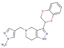 3-(2,3-dihydro-1,4-benzodioxin-2-yl)-5-[(1-methyl-1H-pyrazol-4-yl)methyl]-4,5,6,7-tetrahydro-1H-pyrazolo[4,3-c]pyridine