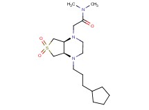 2-[(4aR*,7aS*)-4-(3-cyclopentylpropyl)-6,6-dioxidohexahydrothieno[3,4-b]pyrazin-1(2H)-yl]-N,N-dimethylacetamide