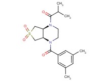 (4aS*,7aR*)-1-(3,5-dimethylbenzoyl)-4-isobutyryloctahydrothieno[3,4-b]pyrazine 6,6-dioxide