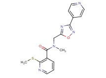 N-methyl-2-(methylthio)-N-{[3-(4-pyridinyl)-1,2,4-oxadiazol-5-yl]methyl}nicotinamide