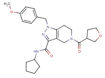 N-cyclopentyl-1-(4-methoxybenzyl)-5-(tetrahydro-3-furanylcarbonyl)-4,5,6,7-tetrahydro-1H-pyrazolo[4,3-c]pyridine-3-carboxamide