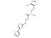 4-[3-(2-furyl)-1,2,4-oxadiazol-5-yl]-N-methyl-N-[2-(4-methyl-1,3-thiazol-5-yl)ethyl]butanamide