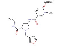 N-[(3S,5S)-5-[(ethylamino)carbonyl]-1-(3-furylmethyl)pyrrolidin-3-yl]-1-methyl-6-oxo-1,6-dihydropyridine-3-carboxamide