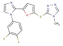 3-({5-[1-(3,4-difluorophenyl)-1H-imidazol-2-yl]-2-furyl}thio)-4-methyl-4H-1,2,4-triazole
