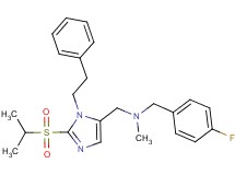 (4-fluorobenzyl){[2-(isopropylsulfonyl)-1-(2-phenylethyl)-1H-imidazol-5-yl]methyl}methylamine