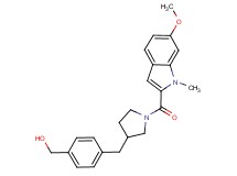 [4-({1-[(6-methoxy-1-methyl-1H-indol-2-yl)carbonyl]pyrrolidin-3-yl}methyl)phenyl]methanol
