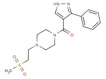 1-[2-(methylsulfonyl)ethyl]-4-[(3-phenyl-1H-pyrazol-4-yl)carbonyl]piperazine