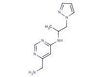 6-(aminomethyl)-N-[1-methyl-2-(1H-pyrazol-1-yl)ethyl]pyrimidin-4-amine