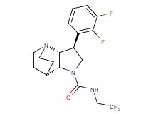 (2R*,3S*,6R*)-3-(2,3-difluorophenyl)-N-ethyl-1,5-diazatricyclo[5.2.2.0~2,6~]undecane-5-carboxamide
