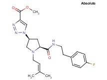 methyl 1-[(3S,5S)-5-({[2-(4-fluorophenyl)ethyl]amino}carbonyl)-1-(3-methyl-2-buten-1-yl)-3-pyrrolidinyl]-1H-1,2,3-triazole-4-carboxylate