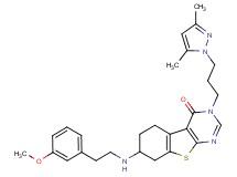 3-[3-(3,5-dimethyl-1H-pyrazol-1-yl)propyl]-7-{[2-(3-methoxyphenyl)ethyl]amino}-5,6,7,8-tetrahydro[1]benzothieno[2,3-d]pyrimidin-4(3H)-one