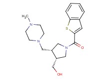 {(3R*,4R*)-1-(1-benzothien-2-ylcarbonyl)-4-[(4-methylpiperazin-1-yl)methyl]pyrrolidin-3-yl}methanol