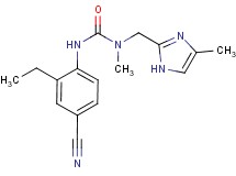 N'-(4-cyano-2-ethylphenyl)-N-methyl-N-[(4-methyl-1H-imidazol-2-yl)methyl]urea