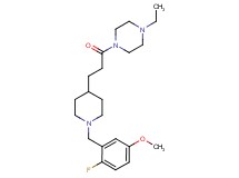 1-ethyl-4-{3-[1-(2-fluoro-5-methoxybenzyl)-4-piperidinyl]propanoyl}piperazine
