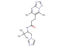 3-(5,7-dimethyl[1,2,4]triazolo[1,5-a]pyrimidin-6-yl)-N-[1-(1H-imidazol-1-ylmethyl)-2,2-dimethylpropyl]propanamide