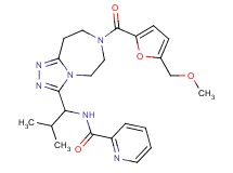 N-(1-{7-[5-(methoxymethyl)-2-furoyl]-6,7,8,9-tetrahydro-5H-[1,2,4]triazolo[4,3-d][1,4]diazepin-3-yl}-2-methylpropyl)-2-pyridinecarboxamide