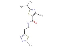 2-isopropyl-4-methyl-N-[2-(5-methyl-1,3,4-thiadiazol-2-yl)ethyl]-1,3-thiazole-5-carboxamide