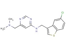 N-[(5-chloro-1-benzothien-3-yl)methyl]-6-[(dimethylamino)methyl]pyrimidin-4-amine