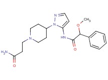 3-[4-(5-{[methoxy(phenyl)acetyl]amino}-1H-pyrazol-1-yl)piperidin-1-yl]propanamide
