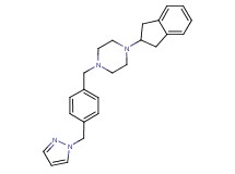 1-(2,3-dihydro-1H-inden-2-yl)-4-[4-(1H-pyrazol-1-ylmethyl)benzyl]piperazine