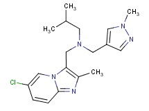 N-[(6-chloro-2-methylimidazo[1,2-a]pyridin-3-yl)methyl]-2-methyl-N-[(1-methyl-1H-pyrazol-4-yl)methyl]propan-1-amine