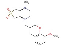 (4aS*,7aR*)-1-[(8-methoxy-2H-chromen-3-yl)methyl]-4-methyloctahydrothieno[3,4-b]pyrazine 6,6-dioxide