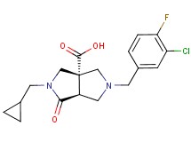 (3aS*,6aS*)-5-(3-chloro-4-fluorobenzyl)-2-(cyclopropylmethyl)-1-oxohexahydropyrrolo[3,4-c]pyrrole-3a(1H)-carboxylic acid